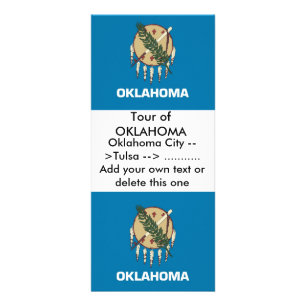 Carte en rack avec drapeau de l'Oklahoma, États-Un