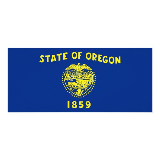 Carte en rack avec Drapeau de l'Oregon, États-Unis (Dos)