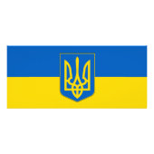 Carte en rack avec drapeau de l'Ukraine (Dos)