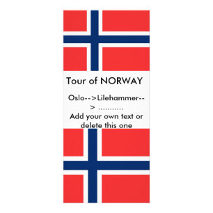 Carte en rack avec drapeau de Norvège