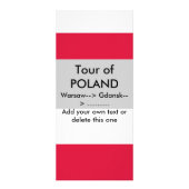 Carte en rack avec drapeau de Pologne (Devant)