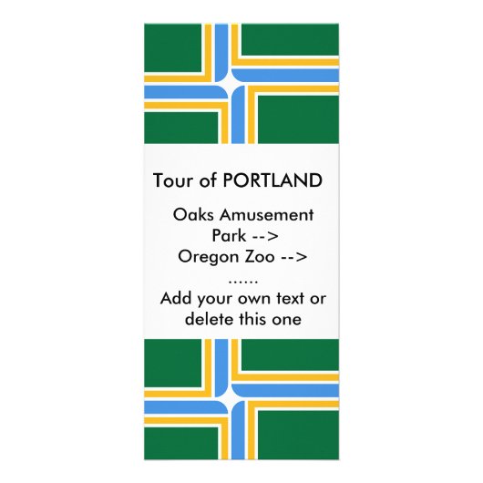 Carte en rack avec Drapeau de Portland, États-Unis (Devant)