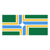 Carte en rack avec Drapeau de Portland, États-Unis (Dos)