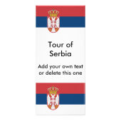Carte en rack avec drapeau de Serbie (Devant)