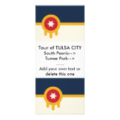 Carte en rack avec Drapeau de Tulsa City, USA (Devant)
