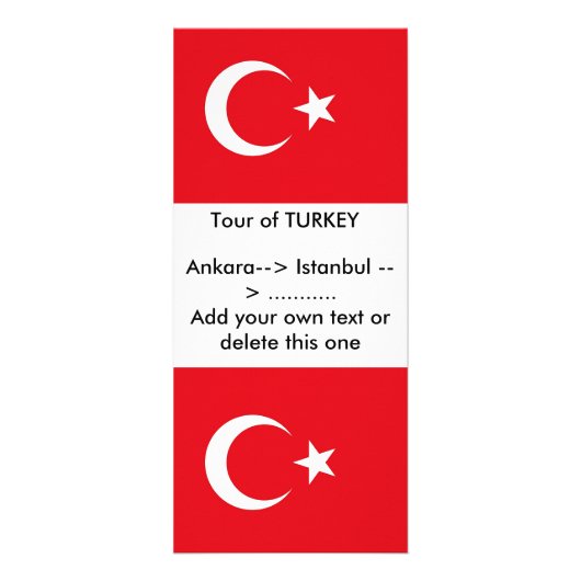 Carte en rack avec drapeau de Turquie (Devant)