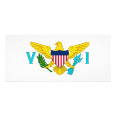 Carte en rack avec drapeau des îles Vierges, États (Dos)