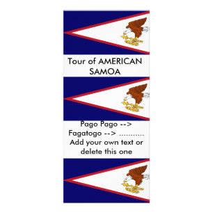 Carte en rack avec drapeau des Samoa américaines, 