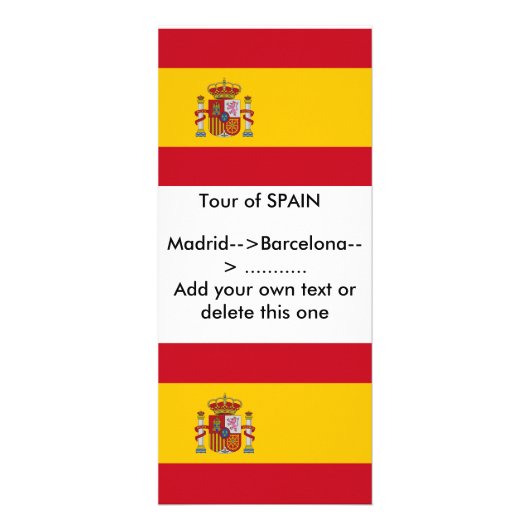 Carte en rack avec drapeau d'Espagne (Devant)