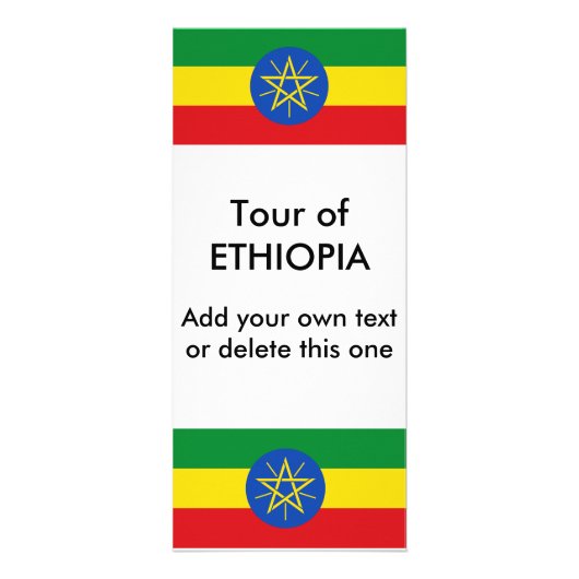 Carte en rack avec drapeau d'Éthiopie (Devant)