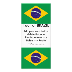 Carte en rack avec drapeau du Brésil