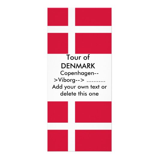 Carte en rack avec drapeau du Danemark (Devant)