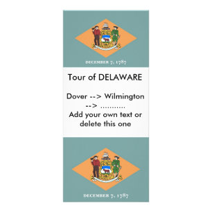 Carte en rack avec Drapeau du Delaware, États-Unis