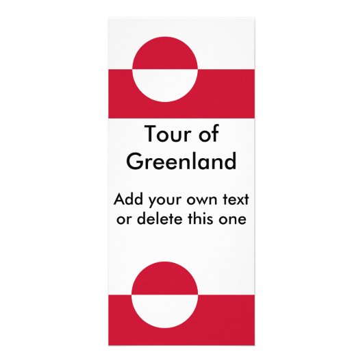 Carte en rack avec drapeau du Groenland (Devant)