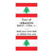 Carte en rack avec drapeau du Liban (Devant)