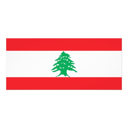 Carte en rack avec drapeau du Liban (Dos)