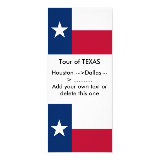 Carte en rack avec Drapeau du Texas, États-Unis. (Devant)