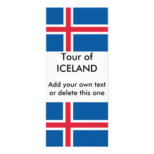Carte en rack avec drapeau islandais (Devant)