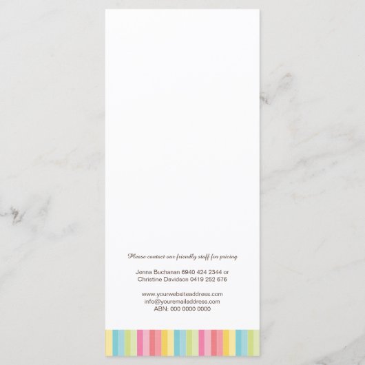 Carte en rack Candy Caterer (Dos)