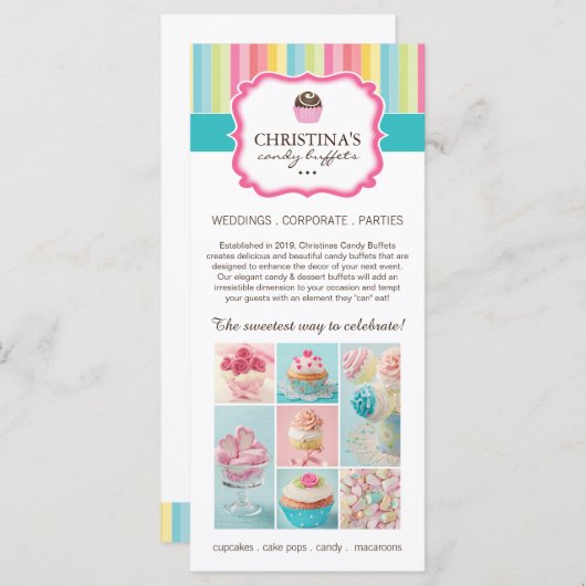 Carte en rack Candy Caterer (Devant / Derrière)