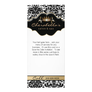 Carte en rack Damask Gold Floral Salon Couronne Mo