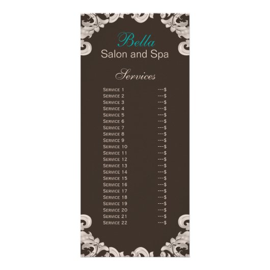 carte en rack de la Brochure de service de salon e (Devant)