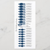 Carte en rack du programme de mariage Silhouettes (Dos)