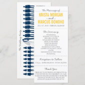Carte en rack du programme de mariage Silhouettes (Devant / Derrière)
