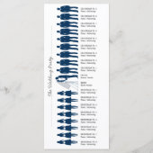 Carte en rack du programme de mariage Silhouettes (Dos)