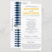 Carte en rack du programme de mariage Silhouettes (Devant / Derrière)