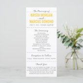 Carte en rack du programme de mariage Silhouettes (Debout devant)
