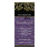 Carte en rack pivotante Paisley noir et violet (Dos)