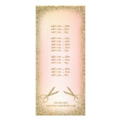 Carte en rack pour salon de coiffure Gold Parties  (Dos)