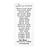 Carte en rack pour salon de coiffure - Voir retour (Dos)