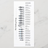 Carte en rack simple Silhouettes Wedding Program-2 (Dos)