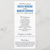 Carte en rack simple Silhouettes Wedding Program-2 (Devant)