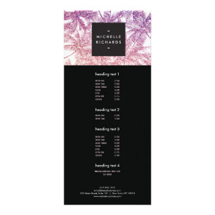 Carte en rack Tropical Purple/Pink Parties scintil