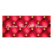 Carte en rack Tufack Red Gold Gemstone et texte pe (Devant)