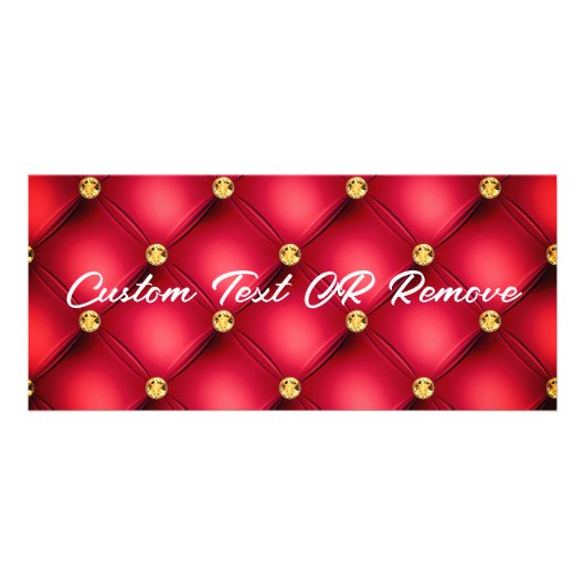 Carte en rack Tufack Red Gold Gemstone et texte pe (Devant)