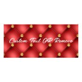 Carte en rack Tufack Red Gold Gemstone et texte pe (Dos)