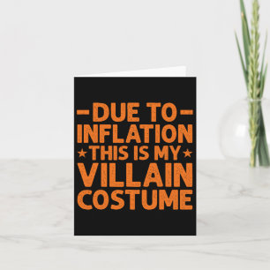 Carte En raison de l'inflation, c'est mon costume de méc
