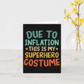 Carte En raison de l'inflation, c'est mon costume de sup (Fleur jaune)