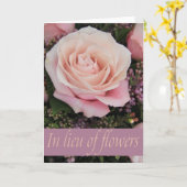 Carte En remplacement des fleurs - Charity Dons sympathi (Fleur jaune)