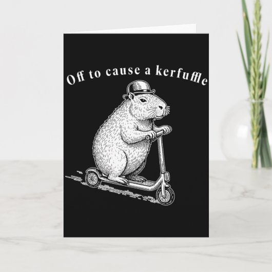 Carte En route pour causer une agitation, Funny Groundho (Devant)