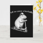Carte En route pour causer une agitation, Funny Groundho (Fleur jaune)