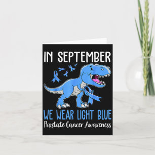 Carte En Septembre Nous Portons Bleu Léger Cancer Prosta