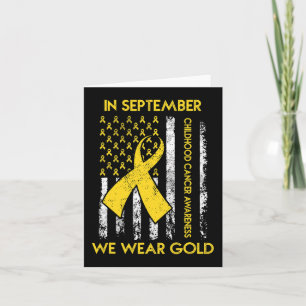Carte En Septembre, Nous Portons Gold Childhood Cancer A