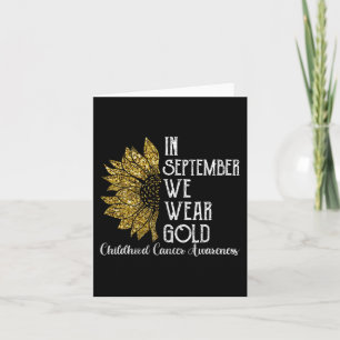 Carte En Septembre Nous Portons Gold Children Cancer Awa