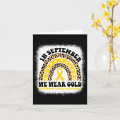 Carte En Septembre Nous Portons Or Arc-en-Ciel Cancer de (Fleur jaune)