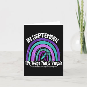Carte En Septembre Nous Portons Turquoise &amp; Purple R